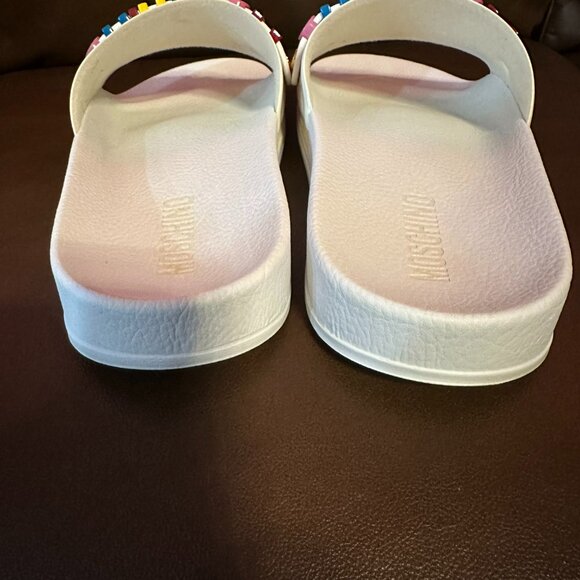 Moschino Multicolor Logo Slides - Picture 7 of 13